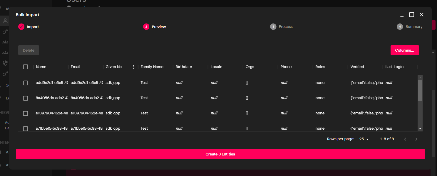 Console bulk file format support